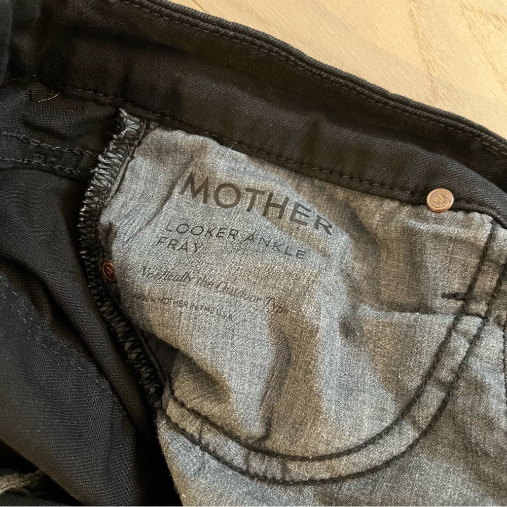 Mother looker ankle fray black jeans 25 - Picture 5 of 10